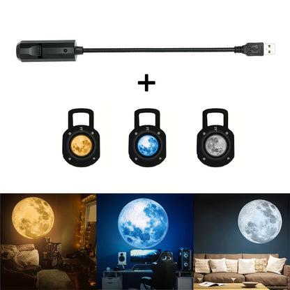 360° Rotatable Moon Lamp Projector