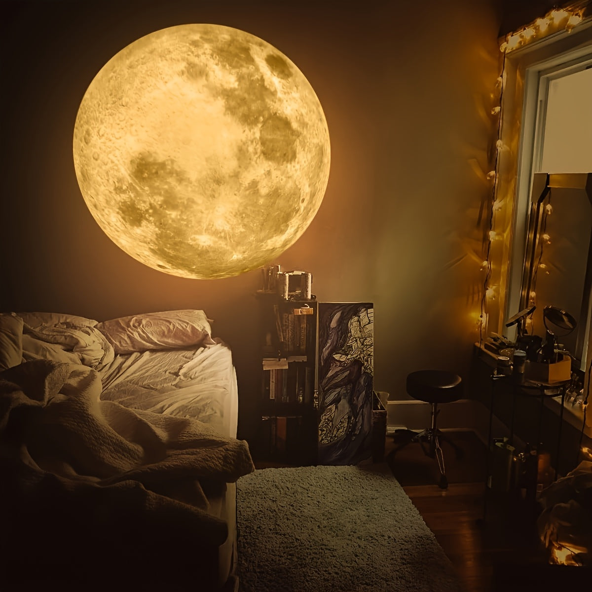 360° Rotatable Moon Lamp Projector