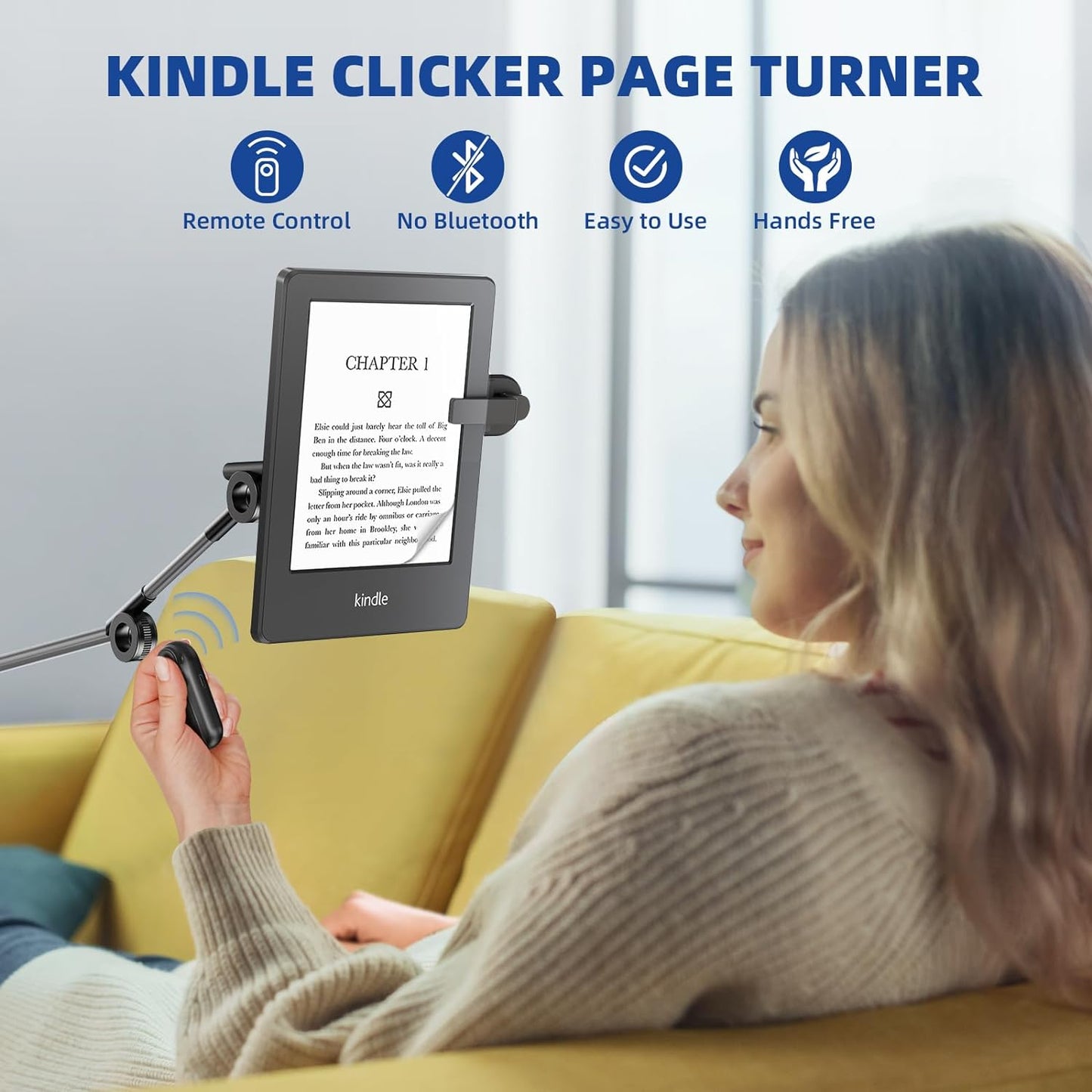 Page Turner for Kindle Remote Control Clicker Page Turner for Kindle Paperwhite Oasis Scribe Ipad Tablet Kobo Kindle Accessories Ebook Readers Accessories with Sleeves。