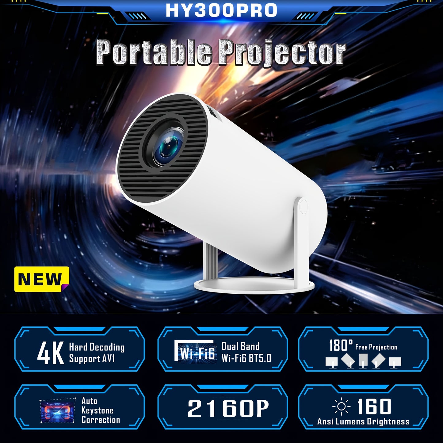 Mini Portable Projector 4K