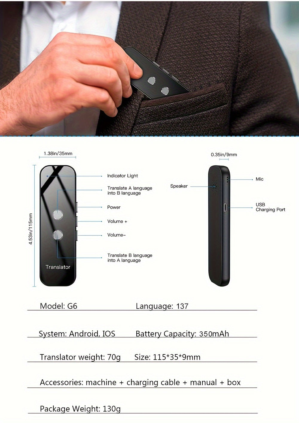 Portable Dual-Direction Language Translator