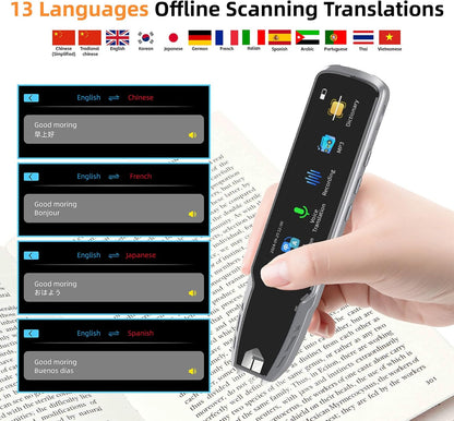 Translation Scanning Pen, Translator Pen for Dyslexia, OCR Scanning Device, Text to Speech Reader Pen, Support 112 Languages Online Translation for Language Learners Business Travel