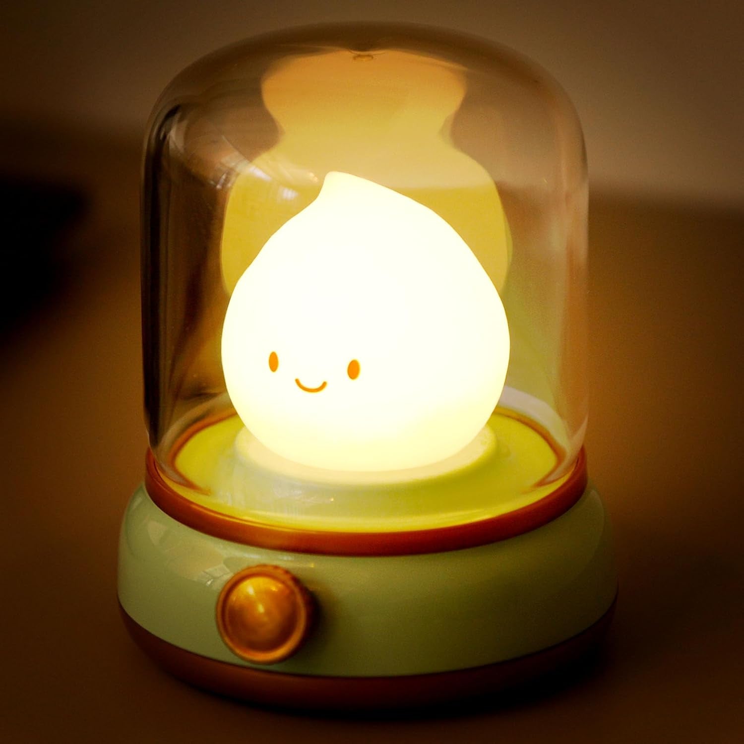 Cute Chibi Flame Lamp, Anime Cozy Lights, Retro Rechargeable Night Light, Decor, Smoko Light, Cute Desk Accessories, Gifts