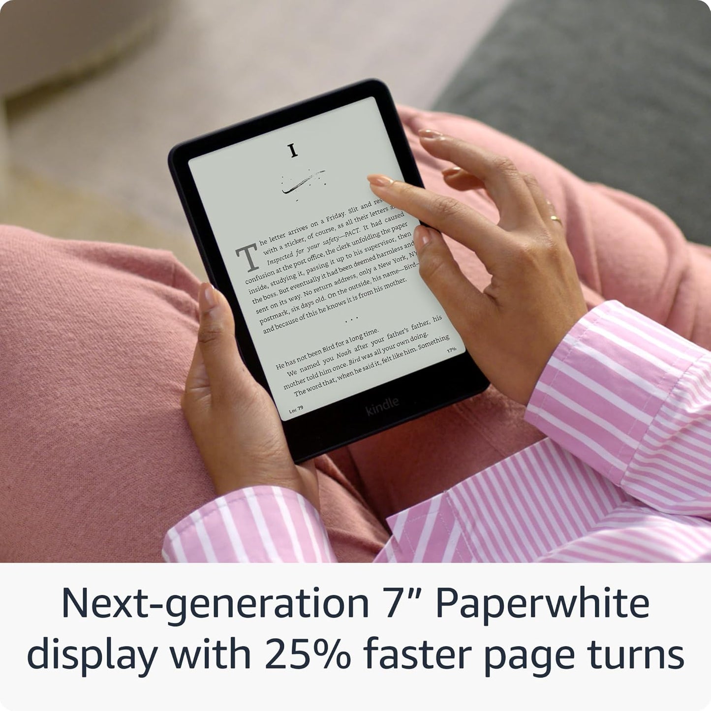 All-New  Kindle Paperwhite (16 GB) – Our Fastest Kindle Ever, with New 7" Glare-Free Display and Weeks of Battery Life – without Lockscreen Ads – Jade