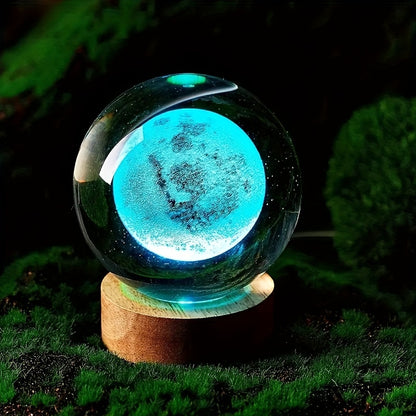 Moon Luminous Crystal Ball Lamp