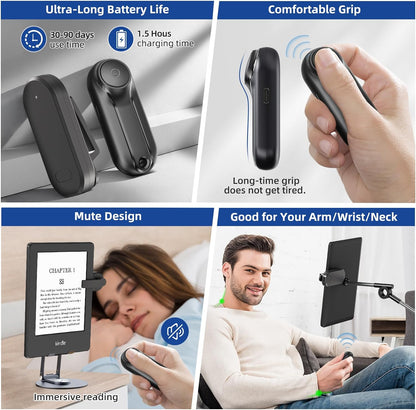 Page Turner for Kindle Remote Control Clicker Page Turner for Kindle Paperwhite Oasis Scribe Ipad Tablet Kobo Kindle Accessories Ebook Readers Accessories with Sleeves。