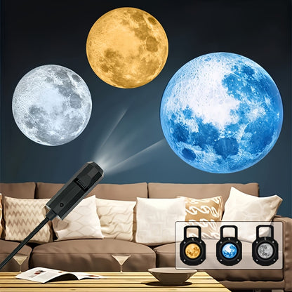 360° Rotatable Moon Lamp Projector