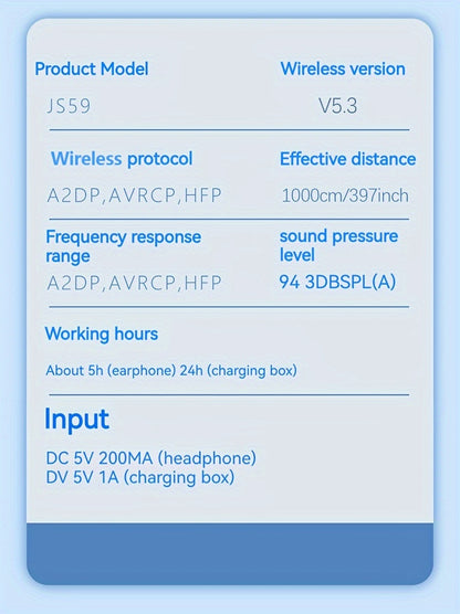 Wireless Earphones Ultra-long Battery