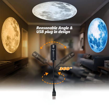 360° Rotatable Moon Lamp Projector