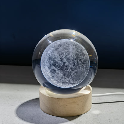 Moon Luminous Crystal Ball Lamp