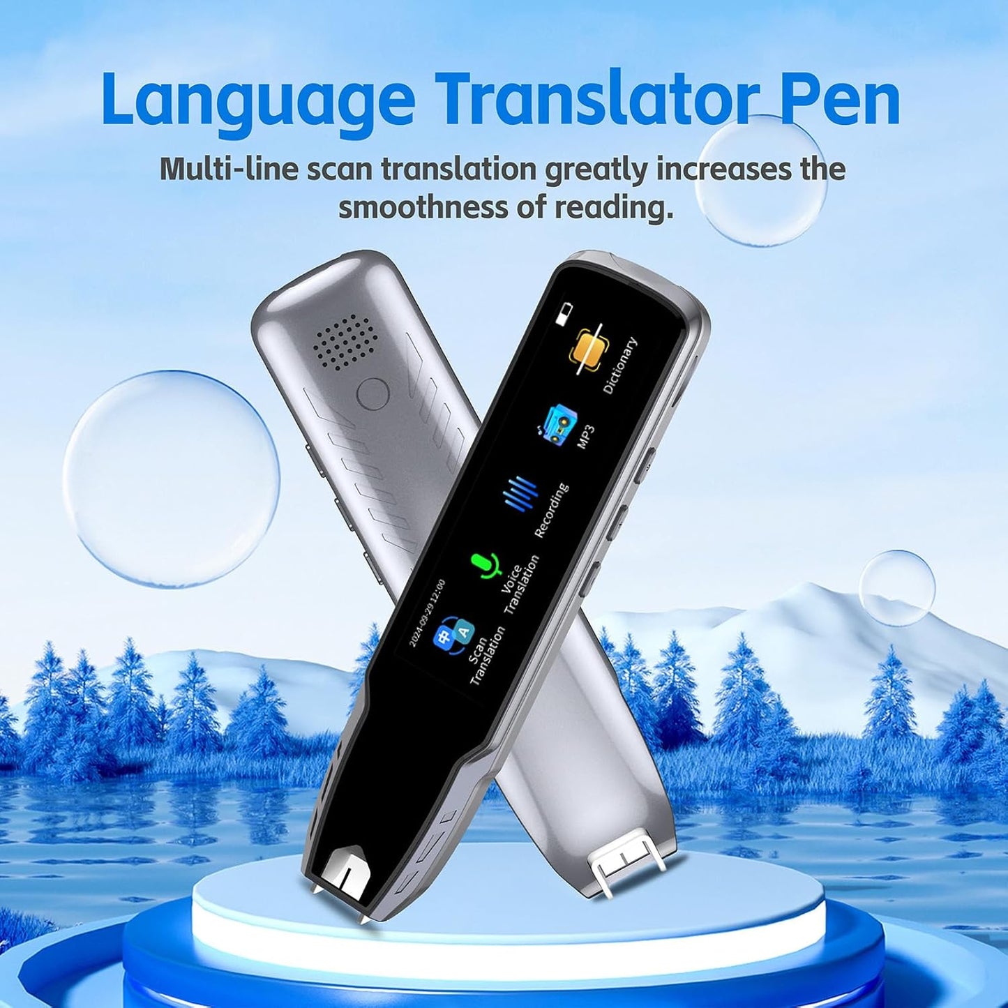 Translation Scanning Pen, Translator Pen for Dyslexia, OCR Scanning Device, Text to Speech Reader Pen, Support 112 Languages Online Translation for Language Learners Business Travel