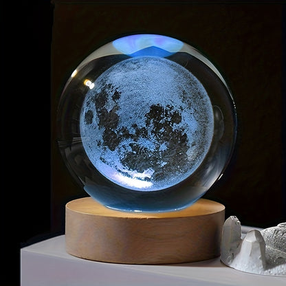 Moon Luminous Crystal Ball Lamp