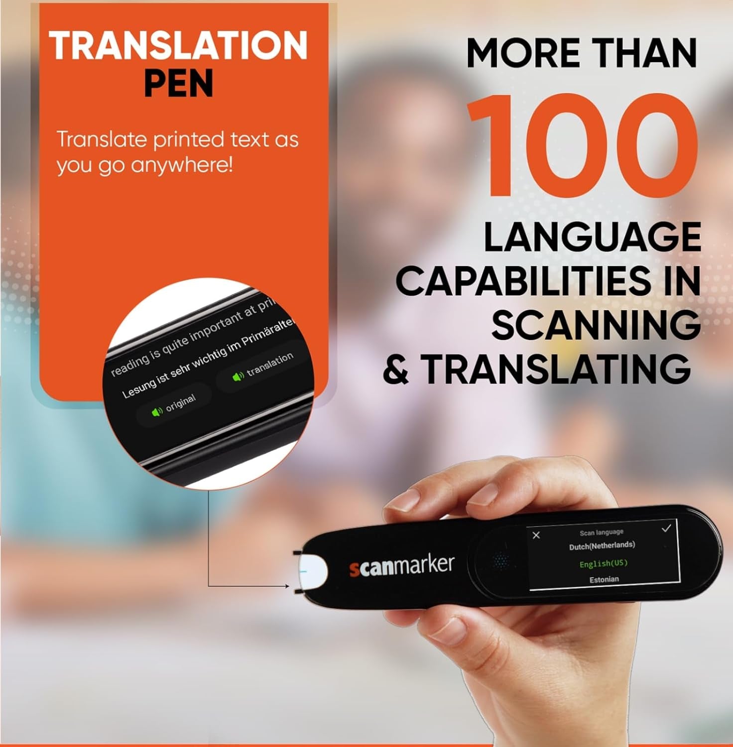 Pal - Translator Pen & Reading Pen for Language Learners, Dyslexia & Learning Difficulties | Translation Pen for 100+ Languages